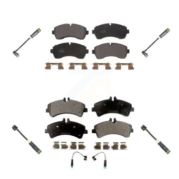 Front Rear Semi-Metallic Brake Pads Extra Wear Sensor Kit For Mercedes-Benz Sprinter 3500 KPW-100298