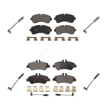 Front Rear Semi-Metallic Brake Pads Extra Wear Sensor Kit For Mercedes-Benz Sprinter 3500 KPW-100301