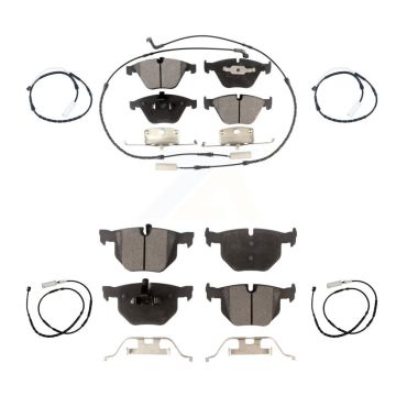 Front Rear Semi-Metallic Disc Brake Pads And Extra Wear Sensors Kit For BMW X1 KPW-100303