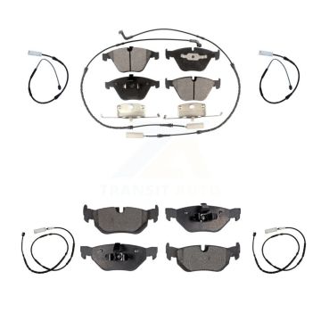 Front Rear Semi-Metallic Disc Brake Pads And Extra Wear Sensors Kit For BMW X1 KPW-100304