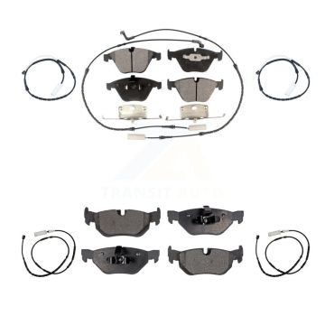Front Rear Semi-Metallic Disc Brake Pads And Extra Wear Sensors Kit For BMW X1 KPW-100305