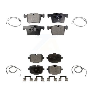 Front Rear Semi-Metallic Disc Brake Pads And Wear Sensors Kit For 2012 BMW X3 From 10 11 KPW-100309