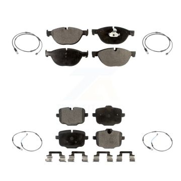 Front Rear Semi-Metallic Brake Pads & Wear Sensor Kit For BMW 650i xDrive Gran Coupe 550i KPW-100319