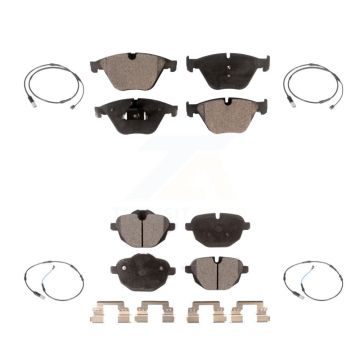 Front Rear Semi-Metallic Brake Pads Wear Sensor Kit For BMW 535i 528i 535d ActiveHybrid 5 KPW-100321