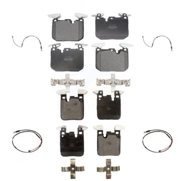 Front Rear Semi-Metallic Disc Brake Pads And Wear Sensors Kit For BMW M3 M2 KPW-100324