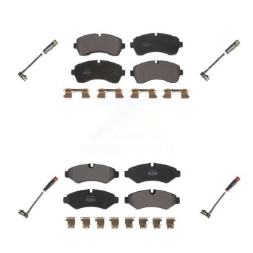 Front Rear Semi-Metallic Brake Pad & Wear Sensor Kit For Mercedes-Benz Sprinter 2500 1500 KPW-100333