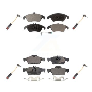 Front Rear Semi-Metallic Brake Pad Extra Wear Sensor Kit For Mercedes-Benz E350 E250 E400 KPW-100353