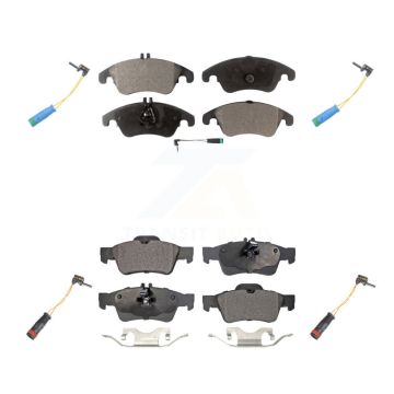 Front Rear Semi-Metallic Disc Brake Pads And Extra Wear Sensor Kit For Mercedes-Benz E400 KPW-100355