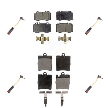 Front Rear Semi-Metallic Brake Pad And Wear Sensor Kit For Mercedes-Benz C230 SLK350 C320 KPW-100358