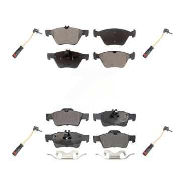 Front Rear Semi-Metallic Disc Brake Pads And Wear Sensors Kit For Mercedes-Benz E350 E300 KPW-100363