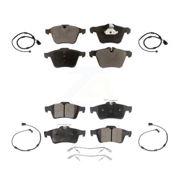 Front Rear Semi-Metallic Disc Brake Pads And Wear Sensors Kit For Jaguar XJ KPW-100376