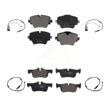 Front Rear Semi-Metallic Brake Pad & Wear Sensor Kit For BMW X1 Mini Cooper Countryman X2 KPW-100383