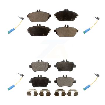 Front Rear Semi-Metallic Brake Pad & Wear Sensor Kit For Mercedes-Benz CLA250 GLA250 2.0L KPW-100405