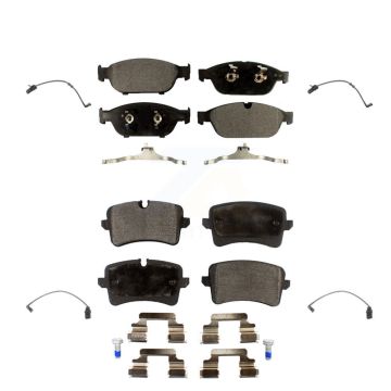 Front Rear Semi-Metallic Disc Brake Pads And Wear Sensors Kit For Audi A6 Quattro A7 KPW-100407