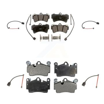 Front Rear Semi-Metallic Disc Brake Pad Extra Wear Sensor Kit For Audi Q7 Porsche Cayenne KPW-100421