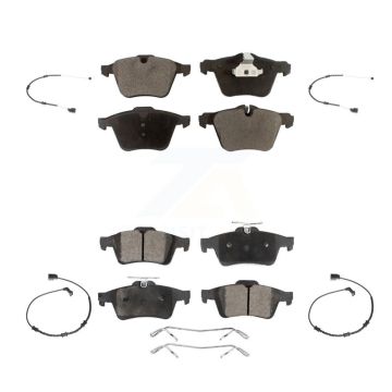 Front Rear Semi-Metallic Disc Brake Pads And Wear Sensors Kit For Jaguar XJ KPW-100428
