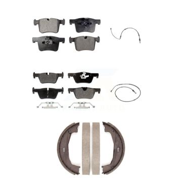 Front Rear Semi-Metallic Brake Pads & Wear Sensor Kit (5Pc) For BMW 320i xDrive 328d 2.0L KPW-100482