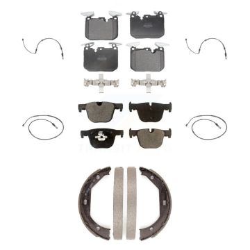 Front Rear Semi-Metallic Brake Pad Wear Sensor Kit (7Pc) For BMW 435i xDrive 440i Gran GT KPW-100510