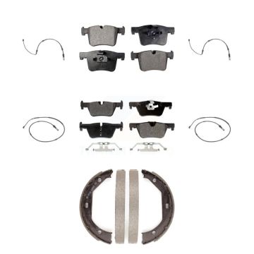 Front Rear Semi-Metallic Brake Pads & Wear Sensor Kit (7Pc) For BMW 320i xDrive 328d 2.0L KPW-100514
