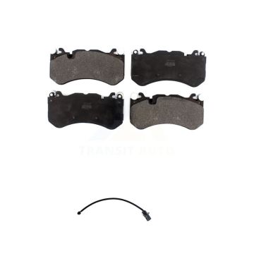 Front Semi-Metallic Disc Brake Pads And Wear Sensors Kit For Audi RS7 With Cast Iron KPW-100621