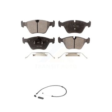 Front Semi-Metallic Disc Brake Pads And Wear Sensors Kit For 2004-2010 BMW X3 KPW-100715