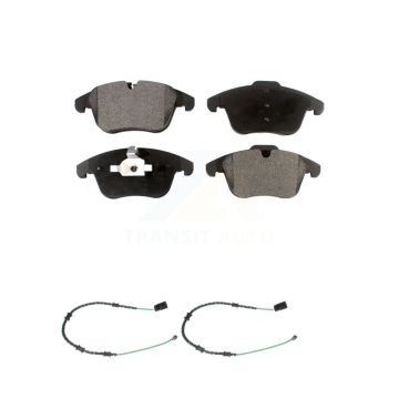 Front Semi-Metallic Brake Pads Wear Sensor Kit For 13-15 Jaguar XF with 356mm Rotor KPW-100785