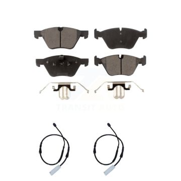 Front Semi-Metallic Disc Brake Pads And Wear Sensors Kit For BMW 128i 3.0L KPW-100790
