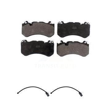 Front Semi-Metallic Disc Brake Pads And Wear Sensors Kit For Audi RS7 With Cast Iron KPW-100818