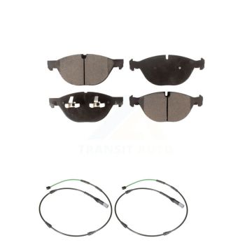 Front Semi-Metallic Disc Brake Pads And Wear Sensor Kit For BMW X5 X6 xDrive50i with 4.4L KPW-100821