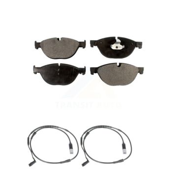 Front Semi-Metallic Disc Brake Pads And Wear Sensors Kit For 2009 BMW 750i 750Li KPW-100832