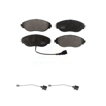 Front Semi-Metallic Brake Pad Extra Wear Sensor Kit For Volkswagen Tiguan Jetta Audi Q3 R KPW-100854