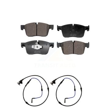 Front Semi-Metallic Disc Brake Pads And Wear Sensors Kit For Jaguar XE XF KPW-100858