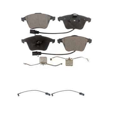 Front Semi-Metallic Disc Brake Pads And Extra Wear Sensor Kit For 2008 Audi A4 Quattro S4 KPW-100869