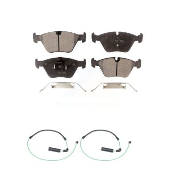 Front Semi-Metallic Disc Brake Pads And Wear Sensors Kit For BMW 330Ci 330i 330xi M3 KPW-100954