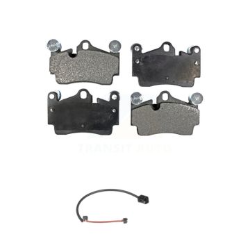 Rear Semi-Metallic Brake Pads & Wear Sensor Kit For 2005-2006 Porsche Cayenne S with 4.5L KPW-101001