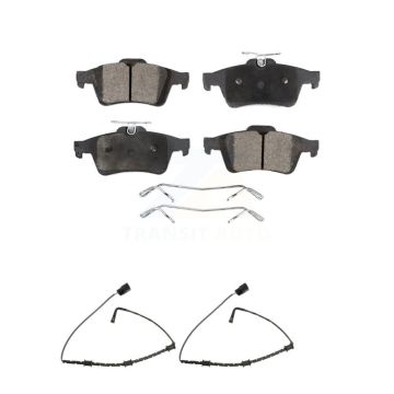 Rear Semi-Metallic Disc Brake Pads And Wear Sensors Kit For Jaguar XJ From VIN #V90866 KPW-101198