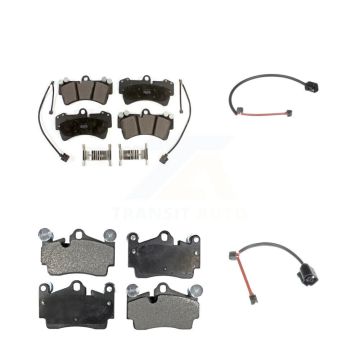 Front Rear Semi-Metallic Disc Brake Pad Extra Wear Sensor Kit For Audi Q7 Porsche Cayenne KPW-101365