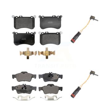 Front Rear Semi-Metallic Disc Brake Pad And Wear Sensor Kit For Mercedes-Benz CLS550 E550 KPW-101366