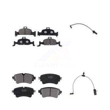 Front Rear Semi-Metallic Disc Brake Pads And Wear Sensors Kit For Audi A6 Quattro 2.0L KPW-101373