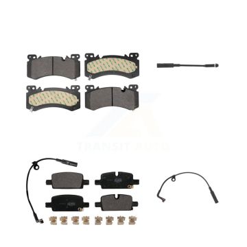 Front Rear Semi-Metallic Disc Brake Pads And Extra Wear Sensors Kit For Chevrolet Tahoe KPW-101436