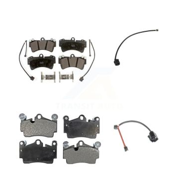 Front Rear Semi-Metallic Disc Brake Pads And Extra Wear Sensors Kit For Audi Q7 KPW-101459