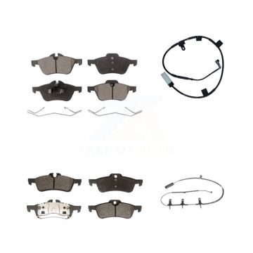 Front Rear Semi-Metallic Disc Brake Pads And Wear Sensors Kit For Mini Cooper KPW-101468