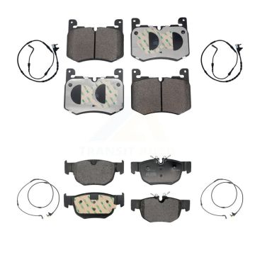Front Rear Semi-Metallic Disc Brake Pads And Wear Sensors Kit For Land Rover Range Velar KPW-101481