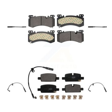Front Rear Semi-Metallic Disc Brake Pads And Extra Wear Sensors Kit For Chevrolet Tahoe KPW-101489