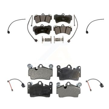 Front Rear Semi-Metallic Disc Brake Pads And Extra Wear Sensors Kit For Audi Q7 KPW-101511