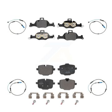 Front Rear Semi-Metallic Disc Brake Pad And Wear Sensor Kit For BMW 540i xDrive 530e 540d KPW-101513