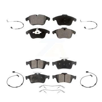 Front Rear Semi-Metallic Disc Brake Pads And Wear Sensors Kit For Jaguar XF KPW-101524