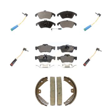 Front Rear Semi-Metallic Brake Pad And Extra Wear Sensor Kit (7Pc) For Mercedes-Benz E400 KPW-101557