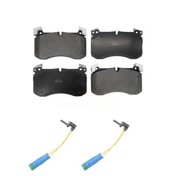 Front Semi-Metallic Brake Pads & Wear Sensor Kit For Mercedes-Benz GLS450 GLS63 AMG GLE53 KPW-101593