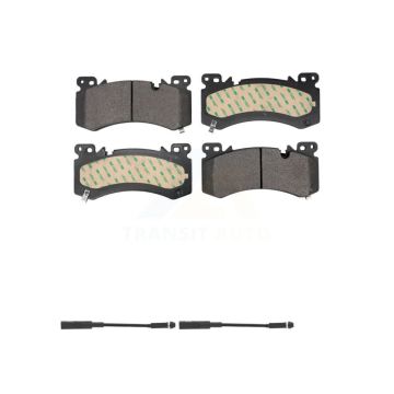 Front Semi-Metallic Brake Pads & Wear Sensor Kit For 21-22 Chevrolet Tahoe 3.0L/5.3L/6.2L KPW-101595